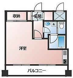 グランドメゾン田町 ワンルームの間取図画像