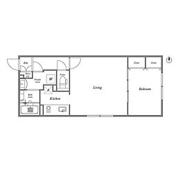 グランパセオ中野 1LDKの間取図画像