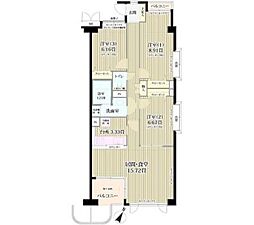 グランフォート目黒 3LDKの間取図画像