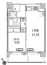 三軒茶屋グリーンマンション 1LDKの間取図画像