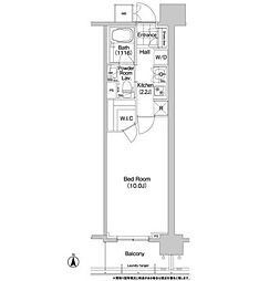 コンフォリア秋葉原EAST 1Kの間取図画像