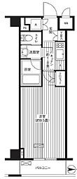 グランハイツ東新宿 1Kの間取図画像
