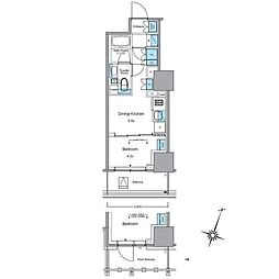 ルフォンプログレ渋谷ヒルトップ 1DKの間取図画像