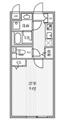ザパームス大島 1Kの間取図画像