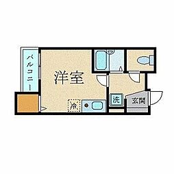 プレール九段 ワンルームの間取図画像