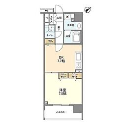 クリオ五反田 1DKの間取図画像