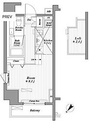 BLANCCHIC白金台 1Kの間取図画像