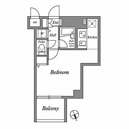 ラ・ステージ坂町 ワンルームの間取図画像