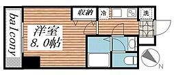 メゾン・ド・ヴィレ日本橋浜町 1Kの間取図画像