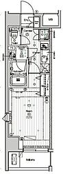 PREMIUMCUBE日本橋浜町 1Kの間取図画像