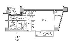 RESIDIA大井町2 ワンルームの間取図画像