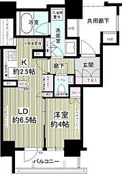 グランスイート文京音羽ウエスタージュ 1LDKの間取図画像