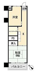 大森永谷マンションC棟 2Kの間取図画像