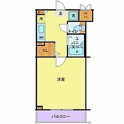 サンテミリオン千歳烏山 1Kの間取図画像