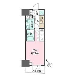 ルフォンプログレス四谷 1Kの間取図画像