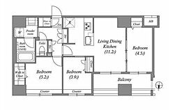 ACPレジデンス中野新橋 3LDKの間取図画像