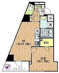 アリーチェ中落合 1LDKの間取図画像