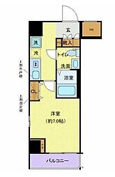 クレヴィスタ蒲田 1Kの間取図画像