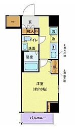 クレヴィスタ蒲田 1Kの間取図画像
