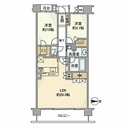 東京ベイリベロシティ 2LDKの間取図画像