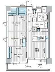 Terra蚕糸の森 3LDKの間取図画像