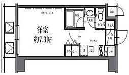 HF駒沢公園レジデンスTOWER 1Kの間取図画像