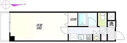 月村マンションNo.30 1Kの間取図画像