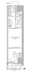 パークアクシス品川天王洲アイル 1LDKの間取図画像