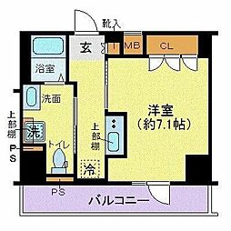 ジェノヴィア東日本橋駅前グリーンヴェール 1Kの間取図画像