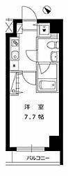 ハーモニーレジデンス田町 1Kの間取図画像