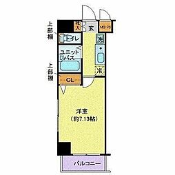 ヴェルト日本橋3 1Kの間取図画像