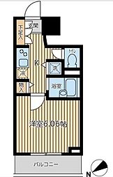 CITYSPIRE新富町 1Kの間取図画像