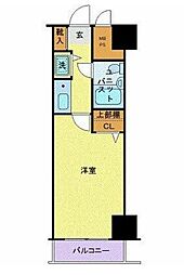 ルイシャトレ恵比寿 ワンルームの間取図画像