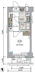 リヴシティ文京本郷 1Kの間取図画像