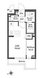 ブランシエスタ用賀 1LDKの間取図画像
