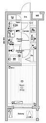 PREMIUMCUBE東中野 1Kの間取図画像