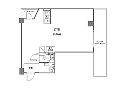 赤坂キャステール ワンルームの間取図画像