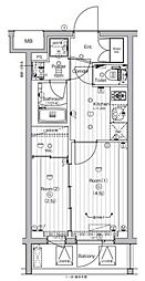 仮称)PREMIUM CUBE世田谷 2Kの間取図画像