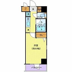 ステージグランデ南麻布 1Kの間取図画像