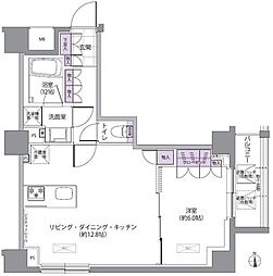 IVYWEST 1LDKの間取図画像