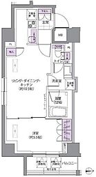 IVYWEST 1LDKの間取図画像