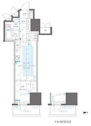 ズーム信濃町 1LDKの間取図画像