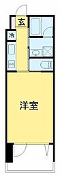 フラット中目黒 1Kの間取図画像