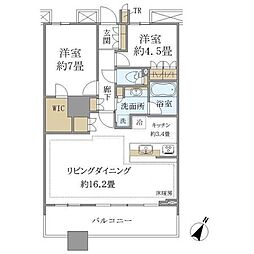 ブリリアマーレ有明 2LDKの間取図画像