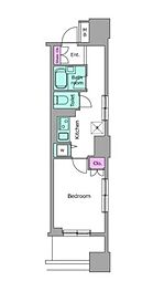 レジディア日本橋馬喰町 1Kの間取図画像