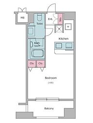 ピアネッタ汐留 ワンルームの間取図画像