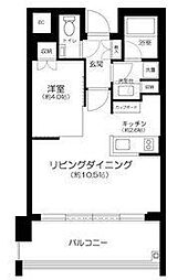 ザ六本木東京クラブレジデンス 1LDKの間取図画像