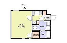 ザ・レジデンス市谷台町 1Kの間取図画像