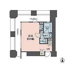 ルネ新宿御苑タワー ワンルームの間取図画像