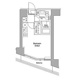 ザ・パークハビオ蒲田 ワンルームの間取図画像